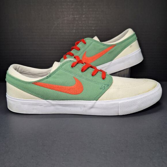 Nike Zoom Stefan Janoski Canvas RM SB Sage Fire Shoes AR7718-102 Men's Size 11 - Picture 1 of 16